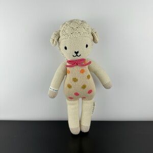 Cuddle + Kind Lucy Lamb 13” Handmade in Peru Plush Stuffed Animal Polka Dot Doll